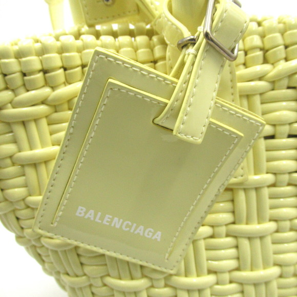 Balenciaga Bistro Bucket XS 2Way Shoulder Bag Polyurethane Yellow - Picture 6 of 10
